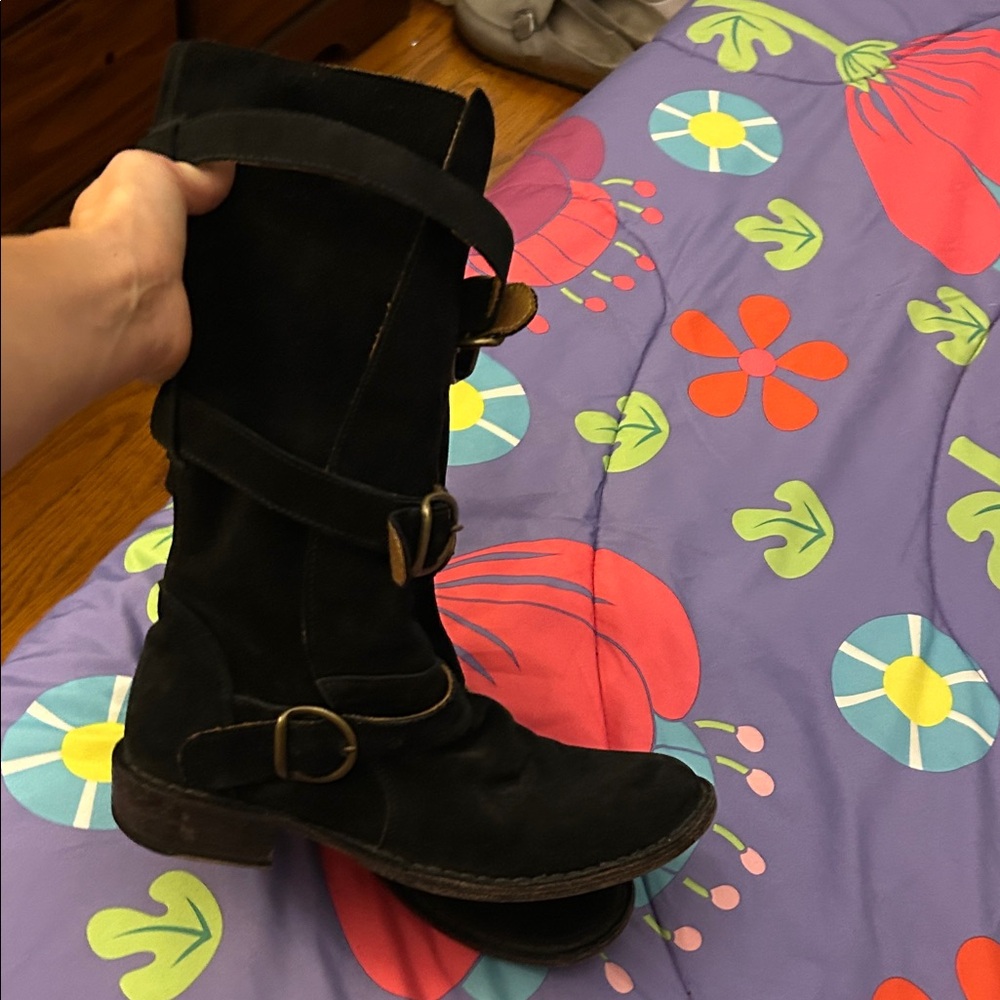 Fiorentini + baker suede eternity moto boots